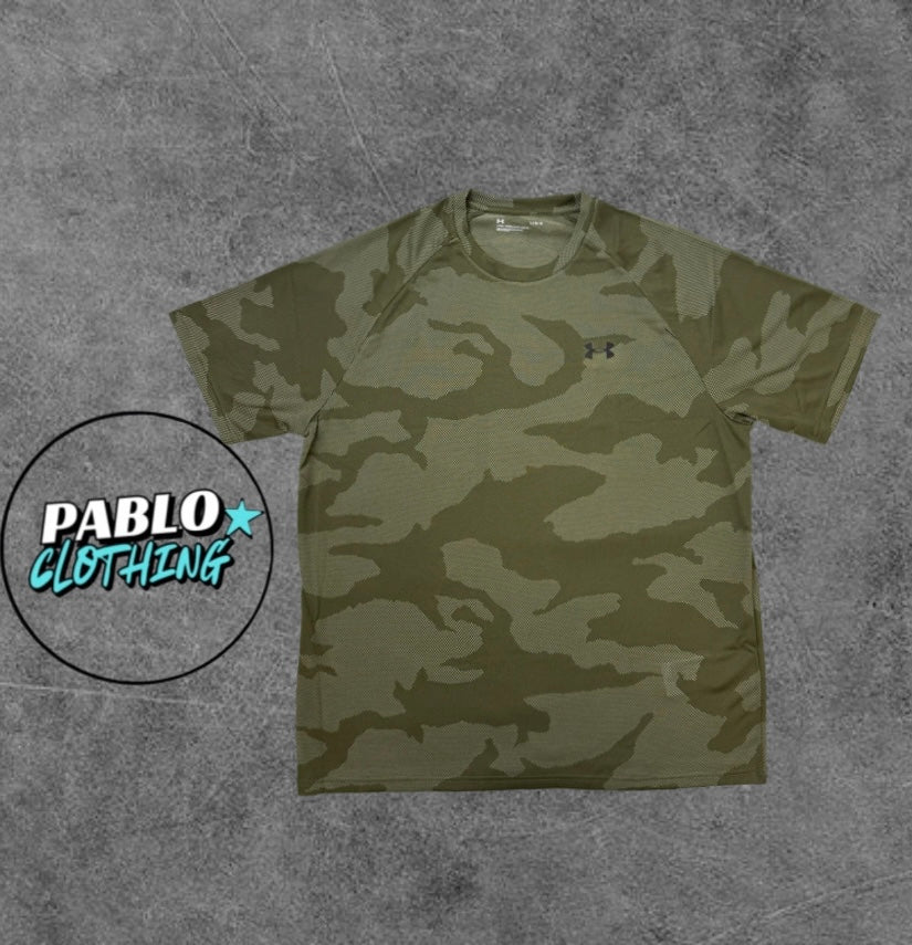 UNDER ARMOUR CAMO T-SHIRT KHAKI GREEN